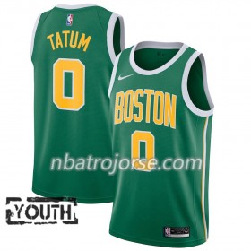 Barn Boston Celtics Tröja Jayson Tatum 0 2018-19 Nike Grön Swingman